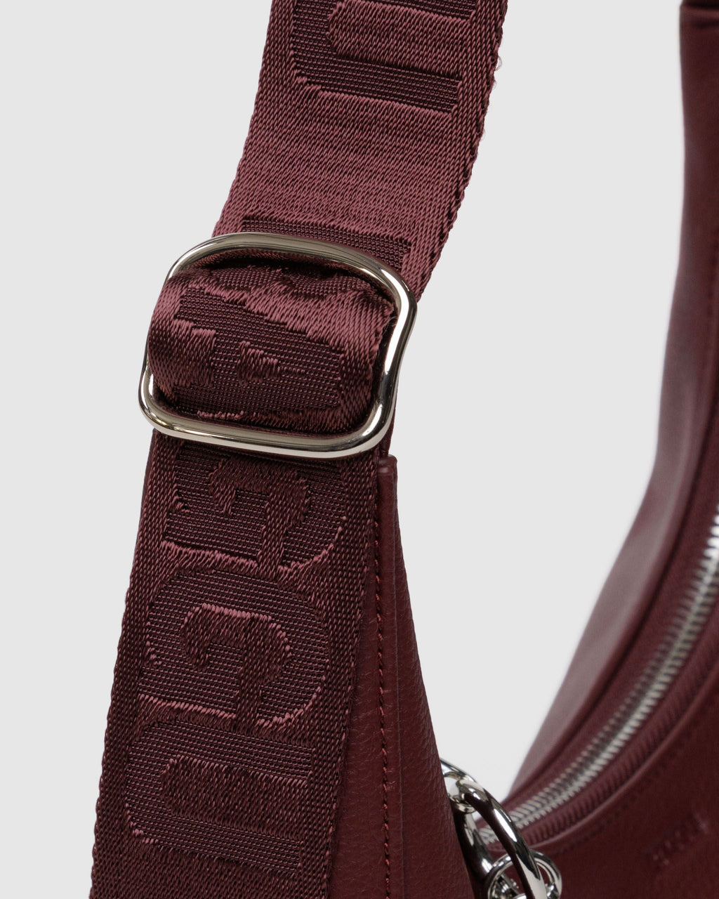 SMALL RECYCLED LEATHER CRESCENT BAG