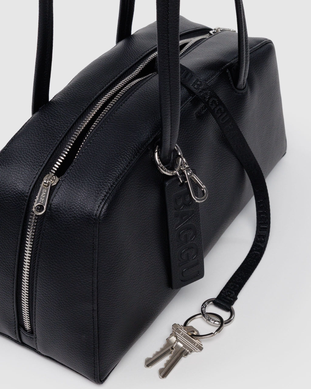 RECYCLED LEATHER BOWLER BAG