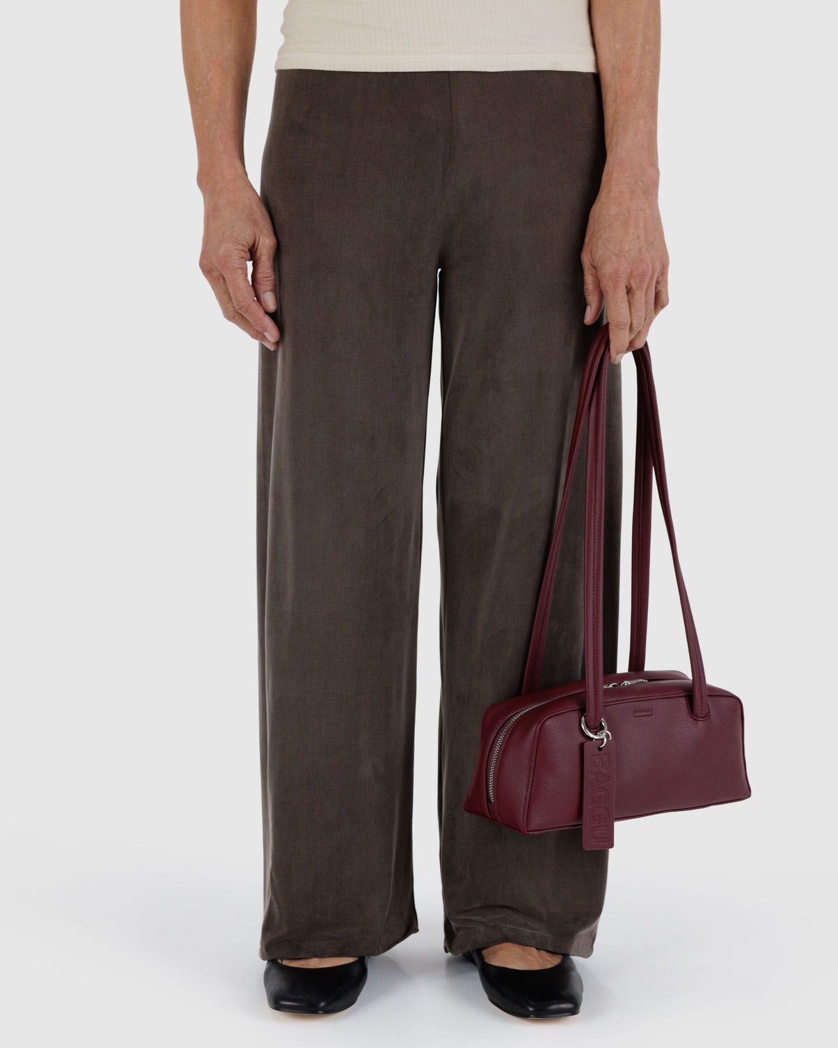 SMALL RECYCLED LEATHER BOWLER BAG