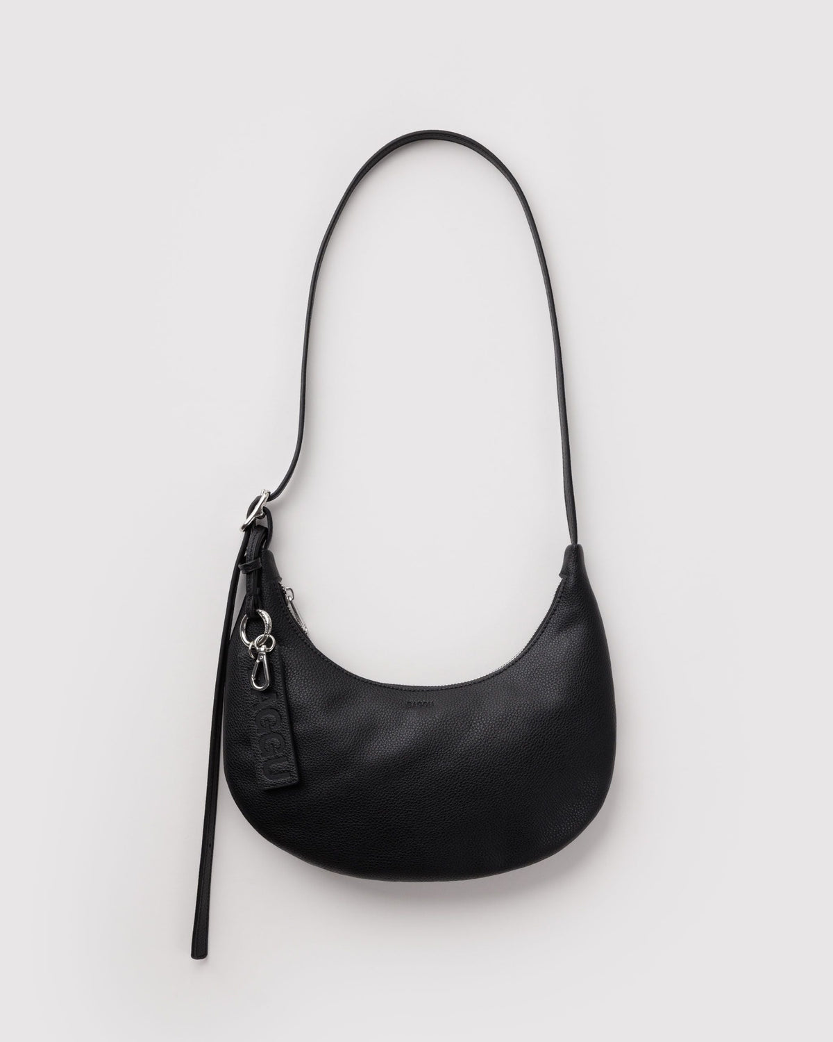 SMALL RECYCLED LEATHER FLAT CRESCENT
