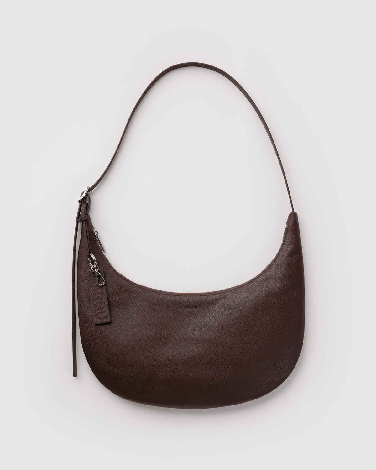 MEDIUM RECYCLED LEATHER FLAT CRESCENT