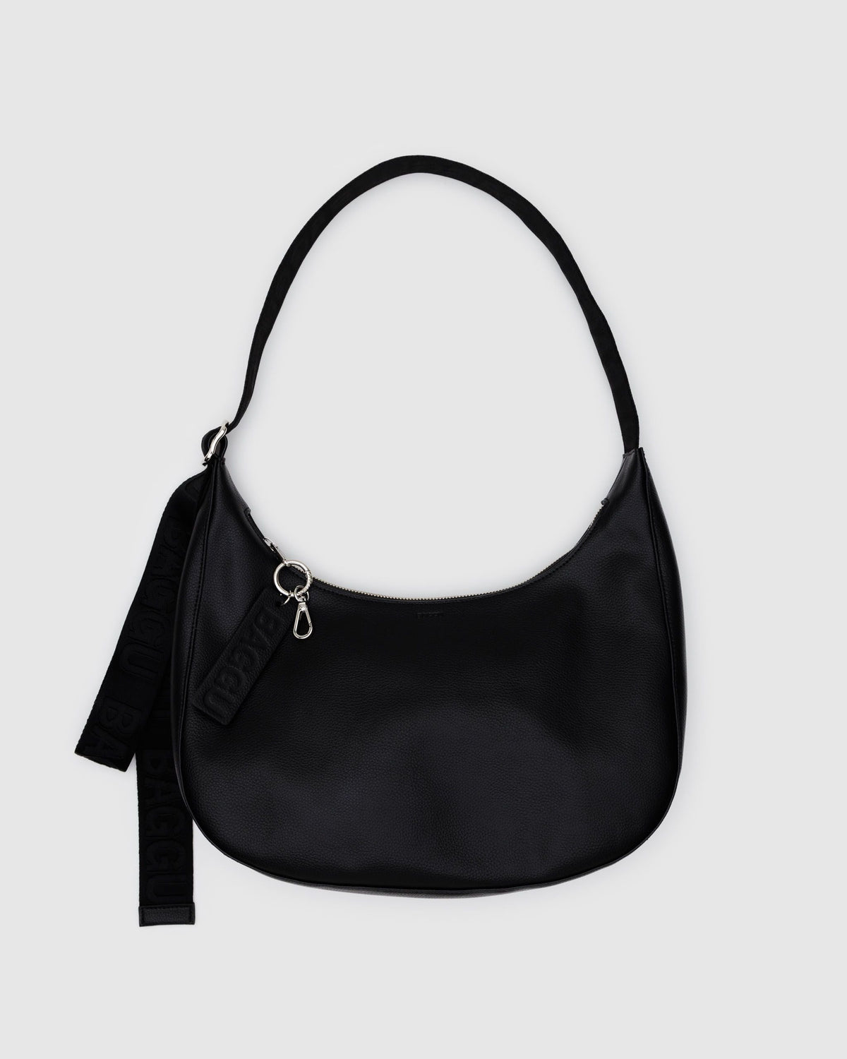 MEDIUM RECYCLED LEATHER CRESCENT BAG